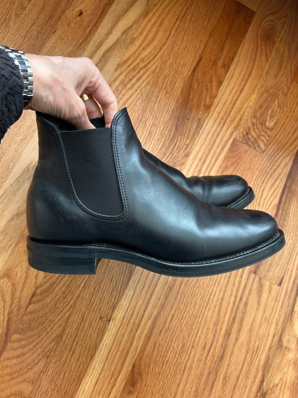 Viberg Black Calf Chelsea Boot